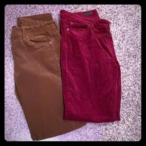 Two Pairs of Diana Skinny Corduroys